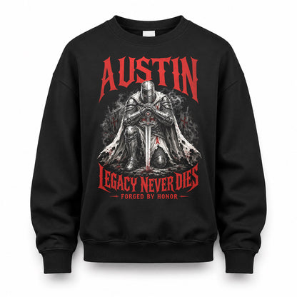 AUSTIN HS90-K04-109 - NAME Legacy Never Dies Forged By Honor Personalized Knight