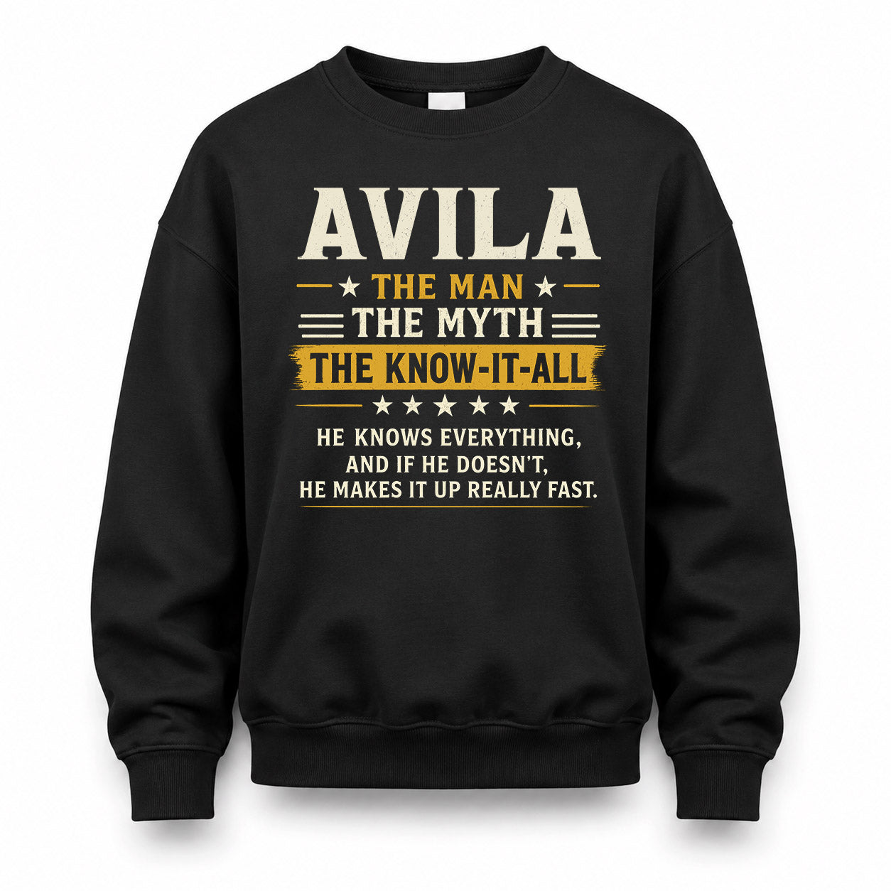 AVILA TM90-K04-125 - NAME Legendary Know-It-All Personalized Funny Shirt