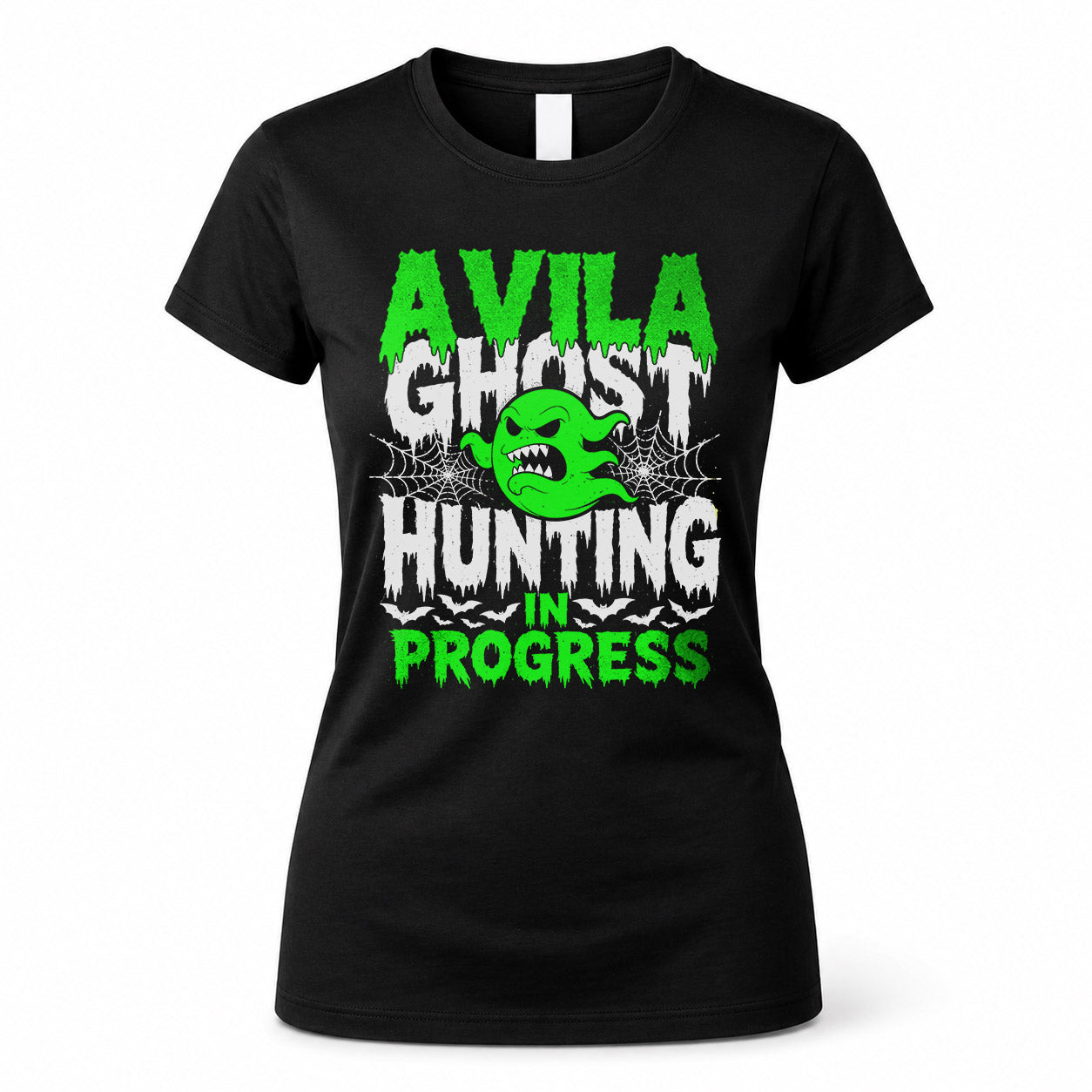 AVILA HW22-K06-109 - NAME Ghost Hunting In Progress Personalized Halloween Shirt