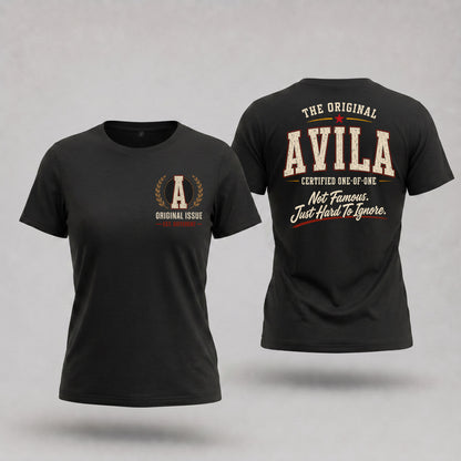 AVILA W68-F2-168 – Personalized Original Issue Apparel “The Original NAME Certified One-of-One"