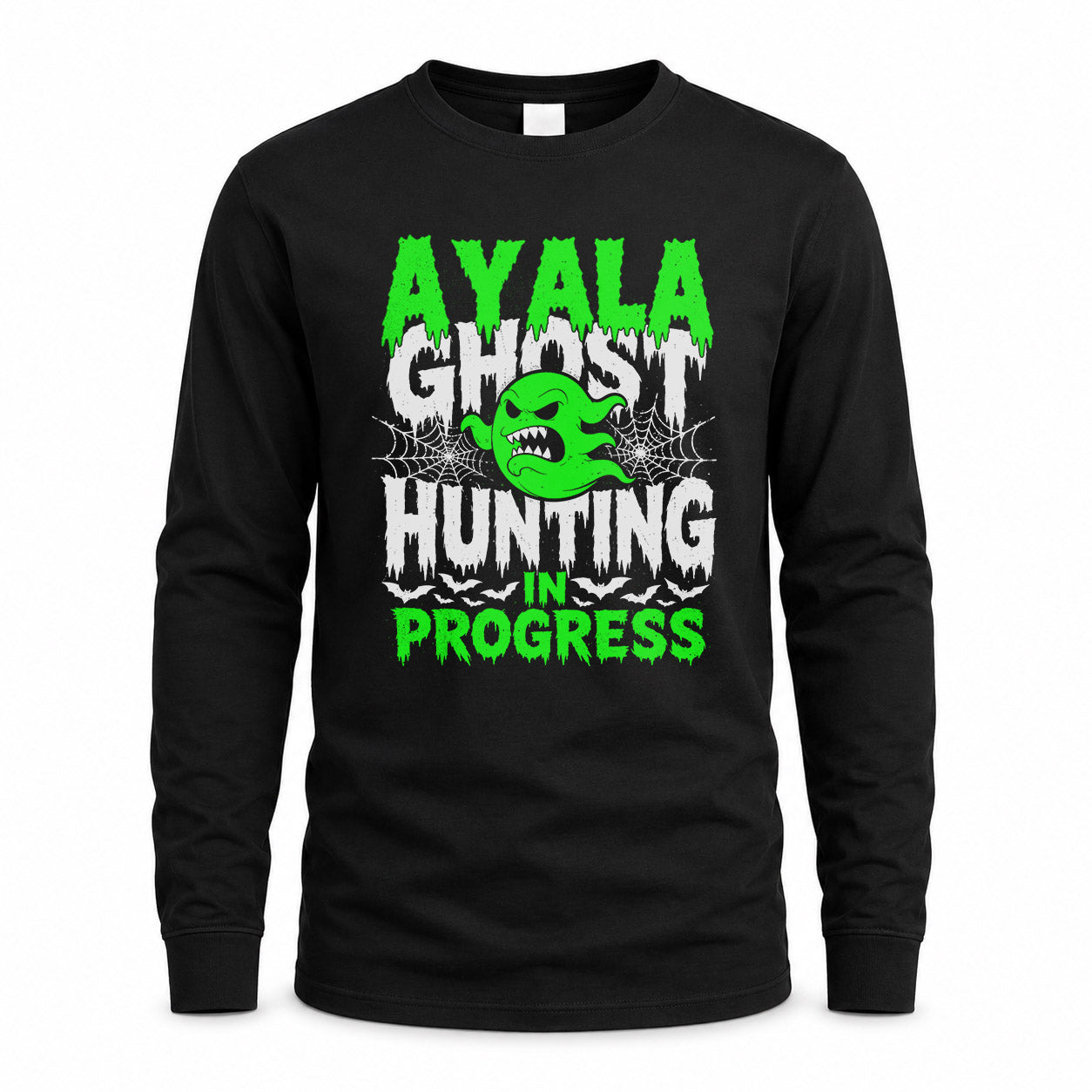 AYALA HW22-K06-109 - NAME Ghost Hunting In Progress Personalized Halloween Shirt