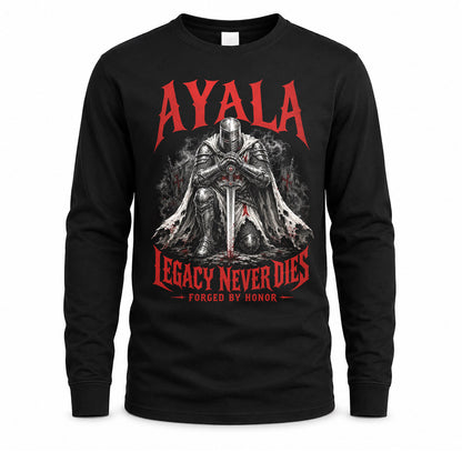 AYALA HS90-K04-109 - NAME Legacy Never Dies Forged By Honor Personalized Knight
