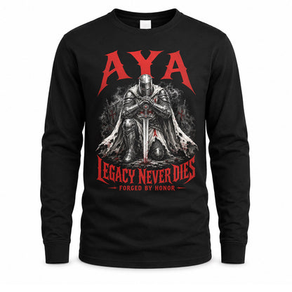 AYA HS90-K04-109 - NAME Legacy Never Dies Forged By Honor Personalized Knight