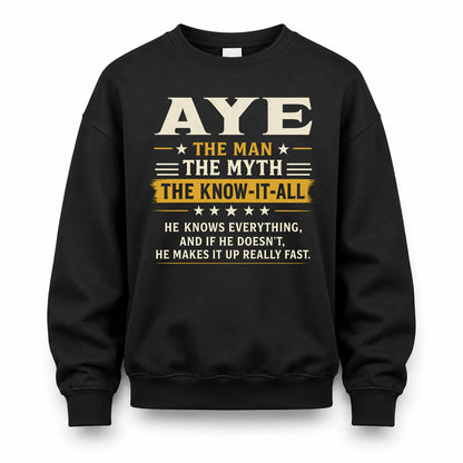 AYE TM90-K04-125 - NAME Legendary Know-It-All Personalized Funny Shirt