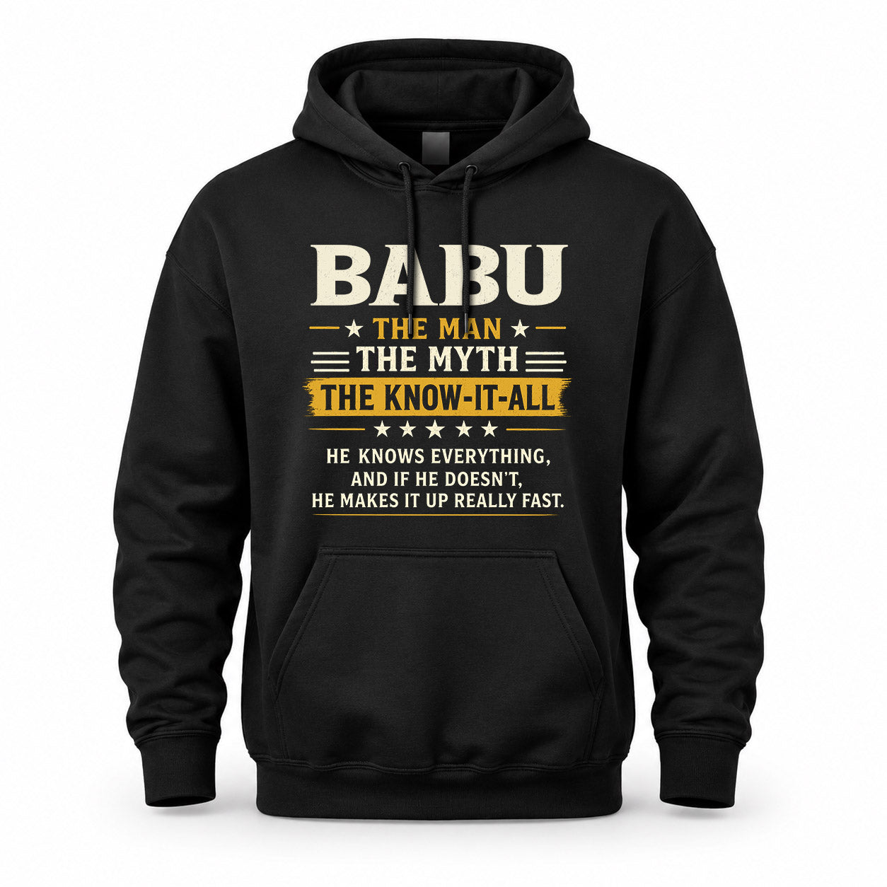 BABU TM90-K04-125 - NAME Legendary Know-It-All Personalized Funny Shirt