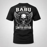 BABU P01-K24-229 – Personalized Skull Graphic Apparel “I Am NAME I May Not Be Perfect But I Am Limited Edition”