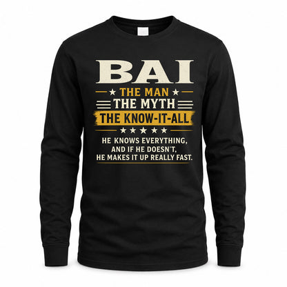 BAI TM90-K04-125 - NAME Legendary Know-It-All Personalized Funny Shirt