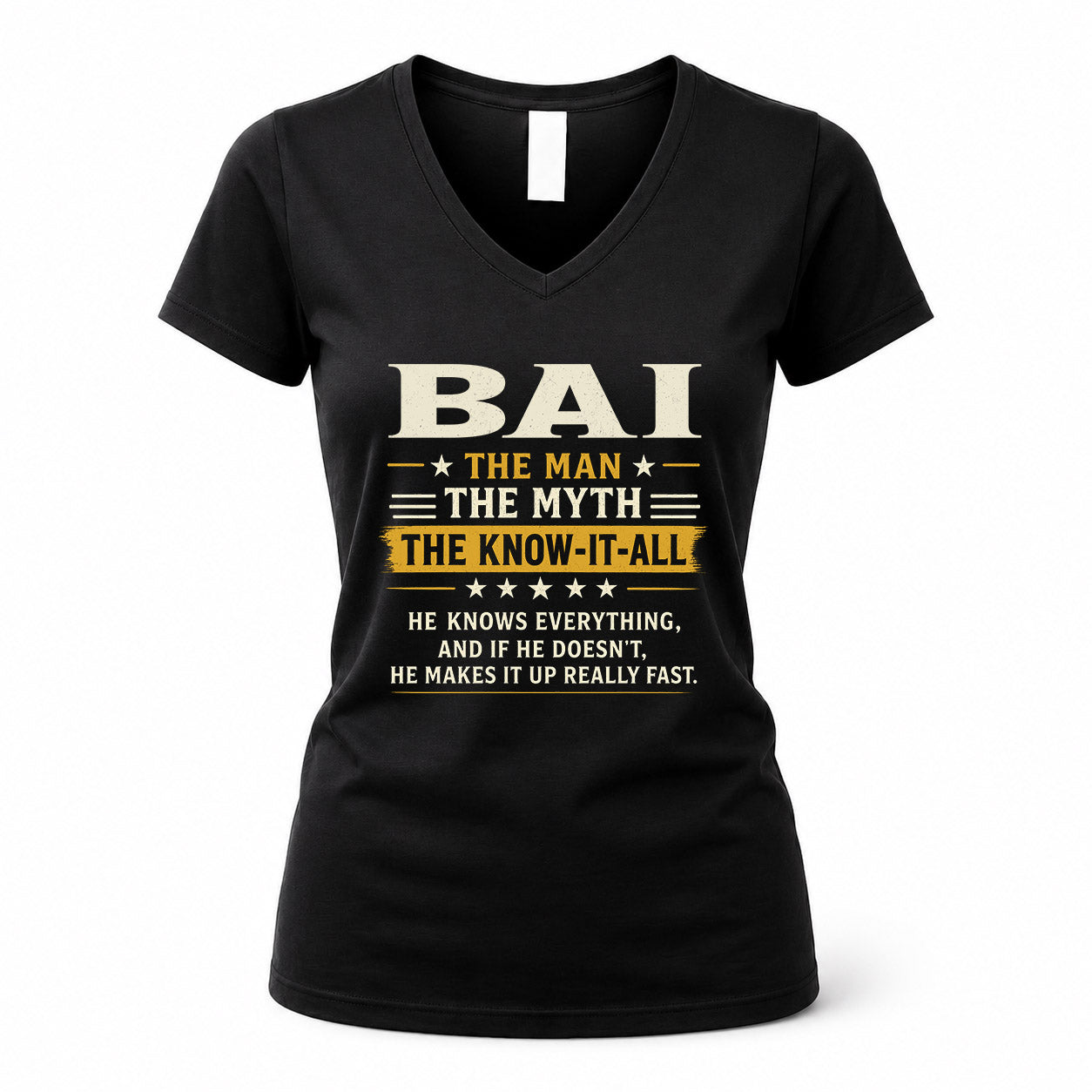 BAI TM90-K04-125 - NAME Legendary Know-It-All Personalized Funny Shirt