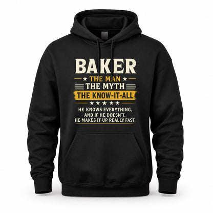 BAKER TM90-K04-125 - NAME Legendary Know-It-All Personalized Funny Shirt