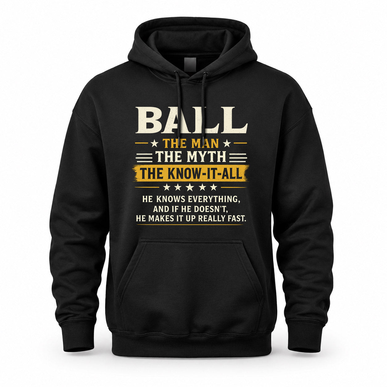 BALL TM90-K04-125 - NAME Legendary Know-It-All Personalized Funny Shirt