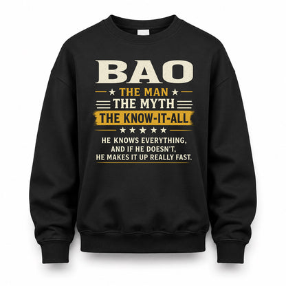 BAO TM90-K04-125 - NAME Legendary Know-It-All Personalized Funny Shirt