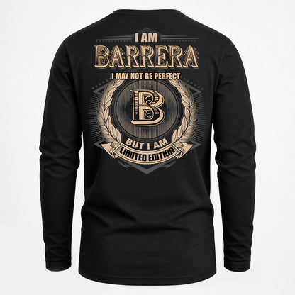 BARRERA PH55-T25-Personalized Name Quote Apparel “I Am NAME May Not Be Perfect But I Am Limited Edition”