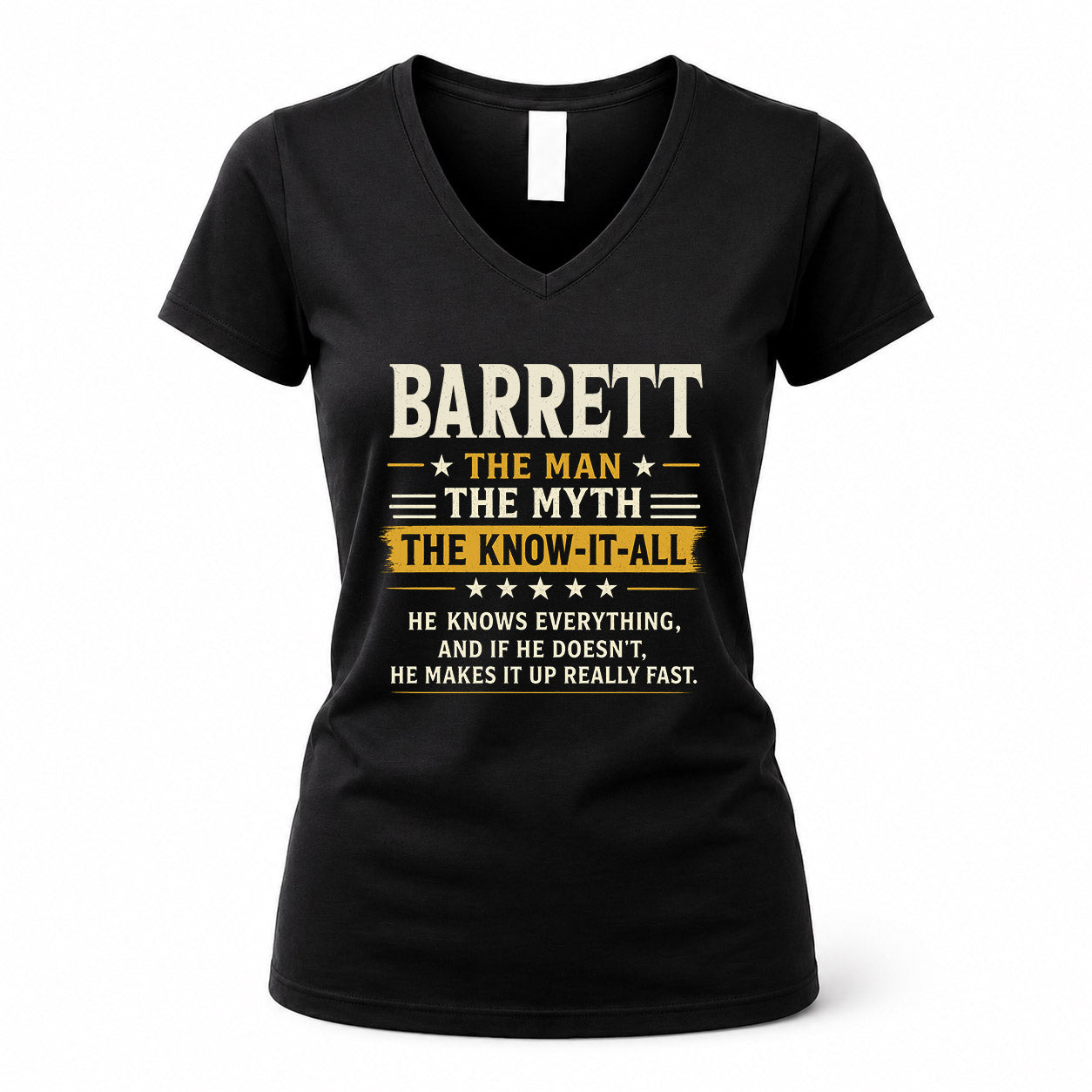 BARRETT TM90-K04-125 - NAME Legendary Know-It-All Personalized Funny Shirt