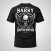 BARRY P01-K24-229 – Personalized Skull Graphic Apparel “I Am NAME I May Not Be Perfect But I Am Limited Edition”