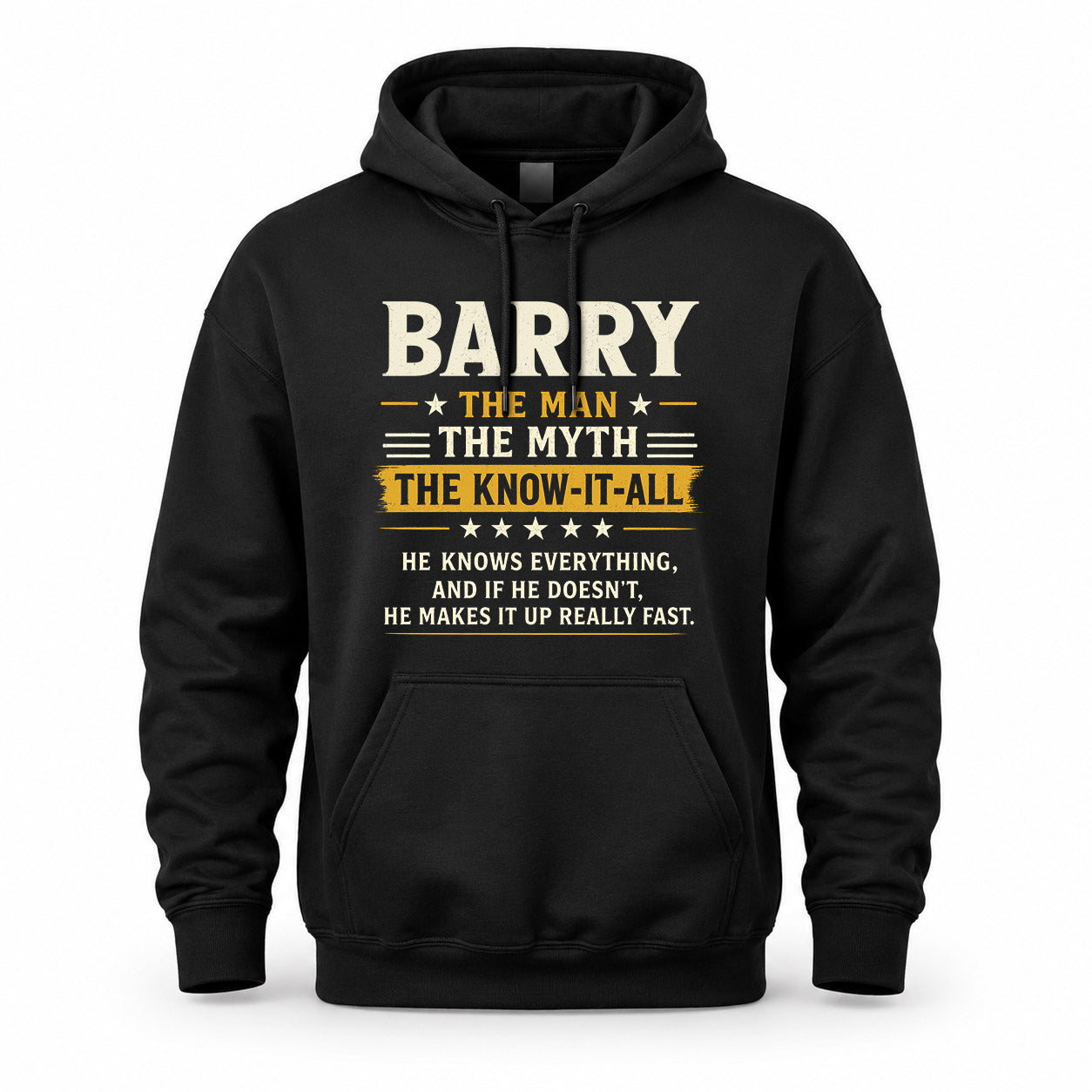 BARRY TM90-K04-125 - NAME Legendary Know-It-All Personalized Funny Shirt