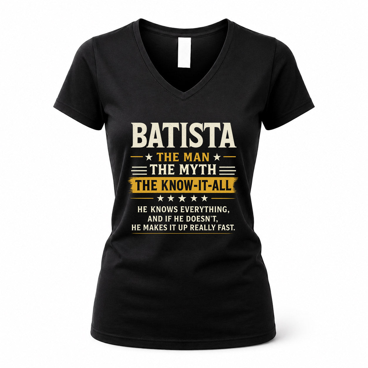 BATISTA TM90-K04-125 - NAME Legendary Know-It-All Personalized Funny Shirt