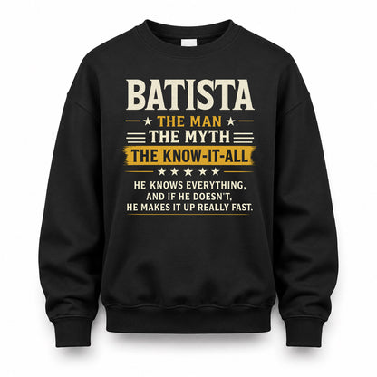 BATISTA TM90-K04-125 - NAME Legendary Know-It-All Personalized Funny Shirt