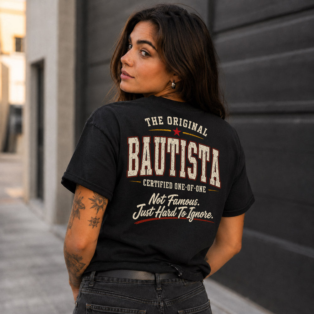 BAUTISTA W68-F2-168 – Personalized Original Issue Apparel “The Original NAME Certified One-of-One"