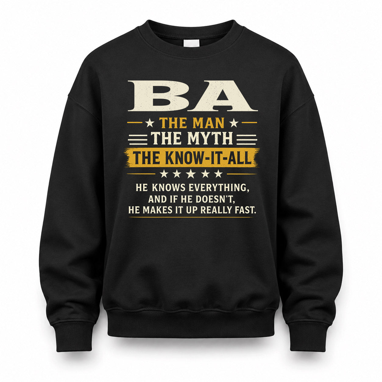 BA TM90-K04-125 - NAME Legendary Know-It-All Personalized Funny Shirt