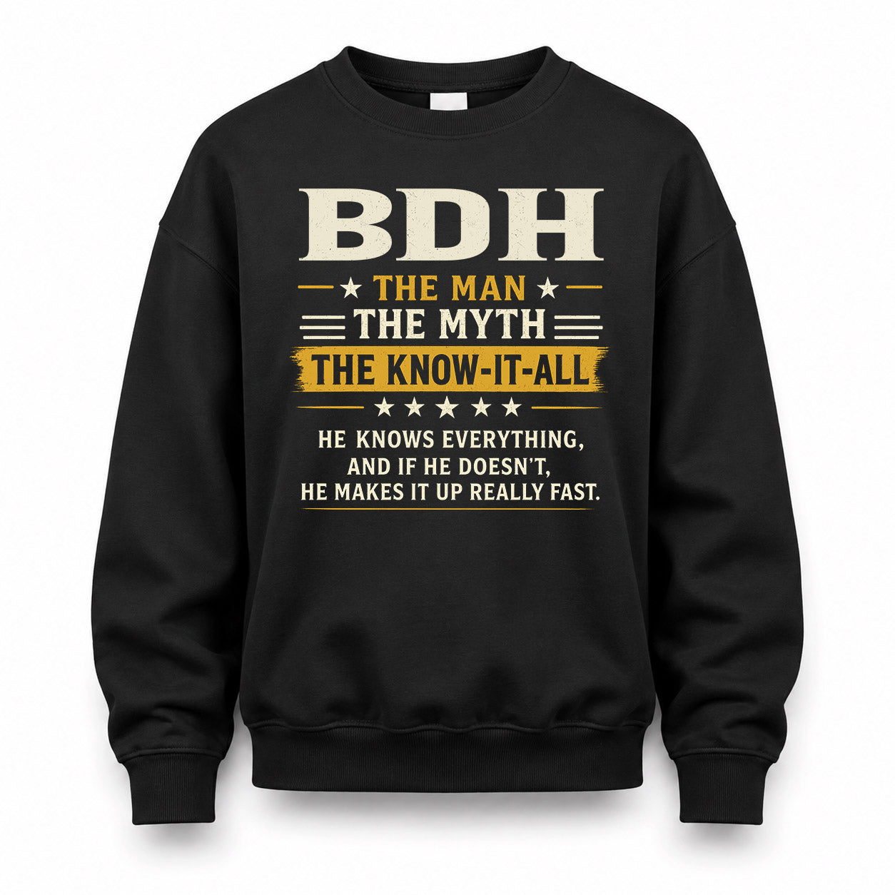 BDH TM90-K04-125 - NAME Legendary Know-It-All Personalized Funny Shirt