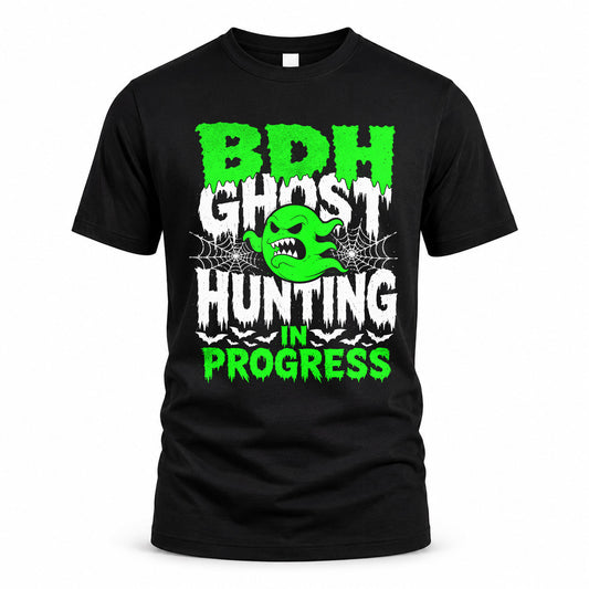BDH HW22-K06-109 - NAME Ghost Hunting In Progress Personalized Halloween Shirt