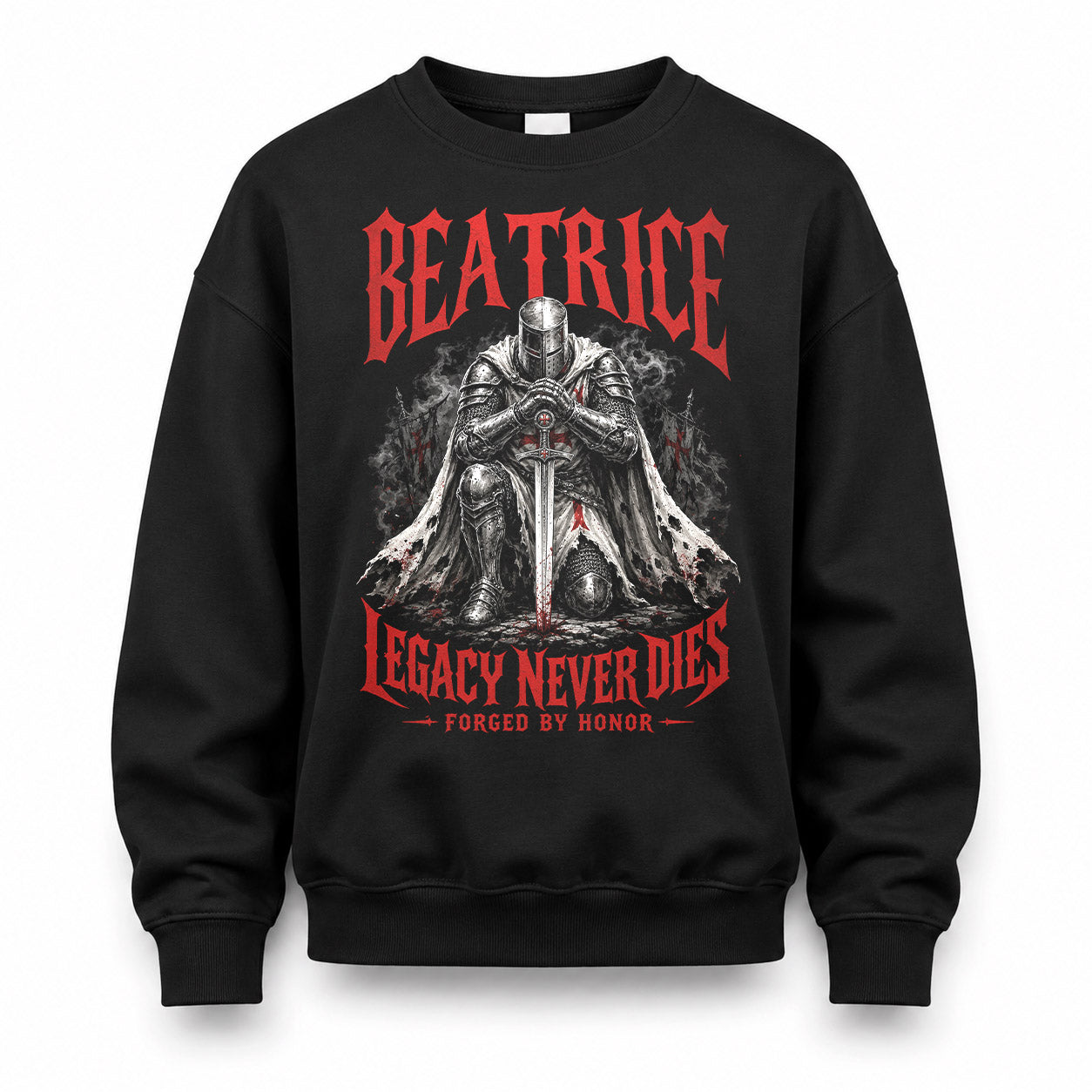 BEATRICE HS90-K04-109 - NAME Legacy Never Dies Forged By Honor Personalized Knight