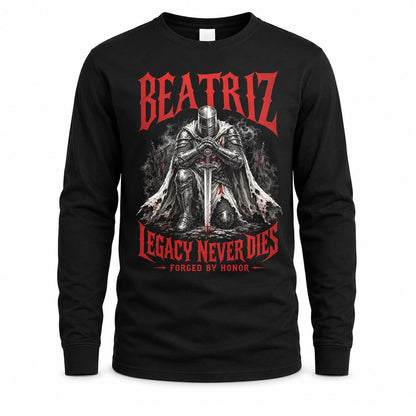 BEATRIZ HS90-K04-109 - NAME Legacy Never Dies Forged By Honor Personalized Knight