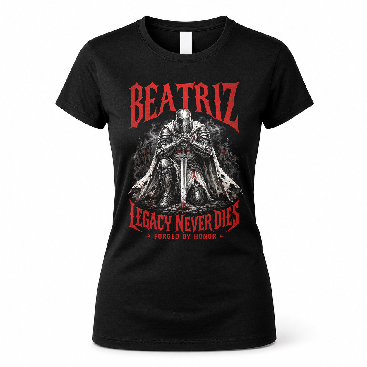 BEATRIZ HS90-K04-109 - NAME Legacy Never Dies Forged By Honor Personalized Knight