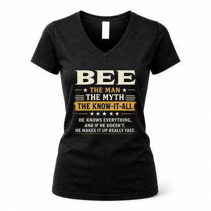BEE TM90-K04-125 - NAME Legendary Know-It-All Personalized Funny Shirt