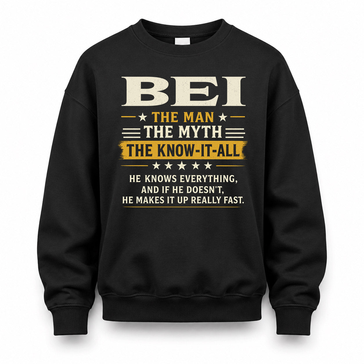 BEI TM90-K04-125 - NAME Legendary Know-It-All Personalized Funny Shirt