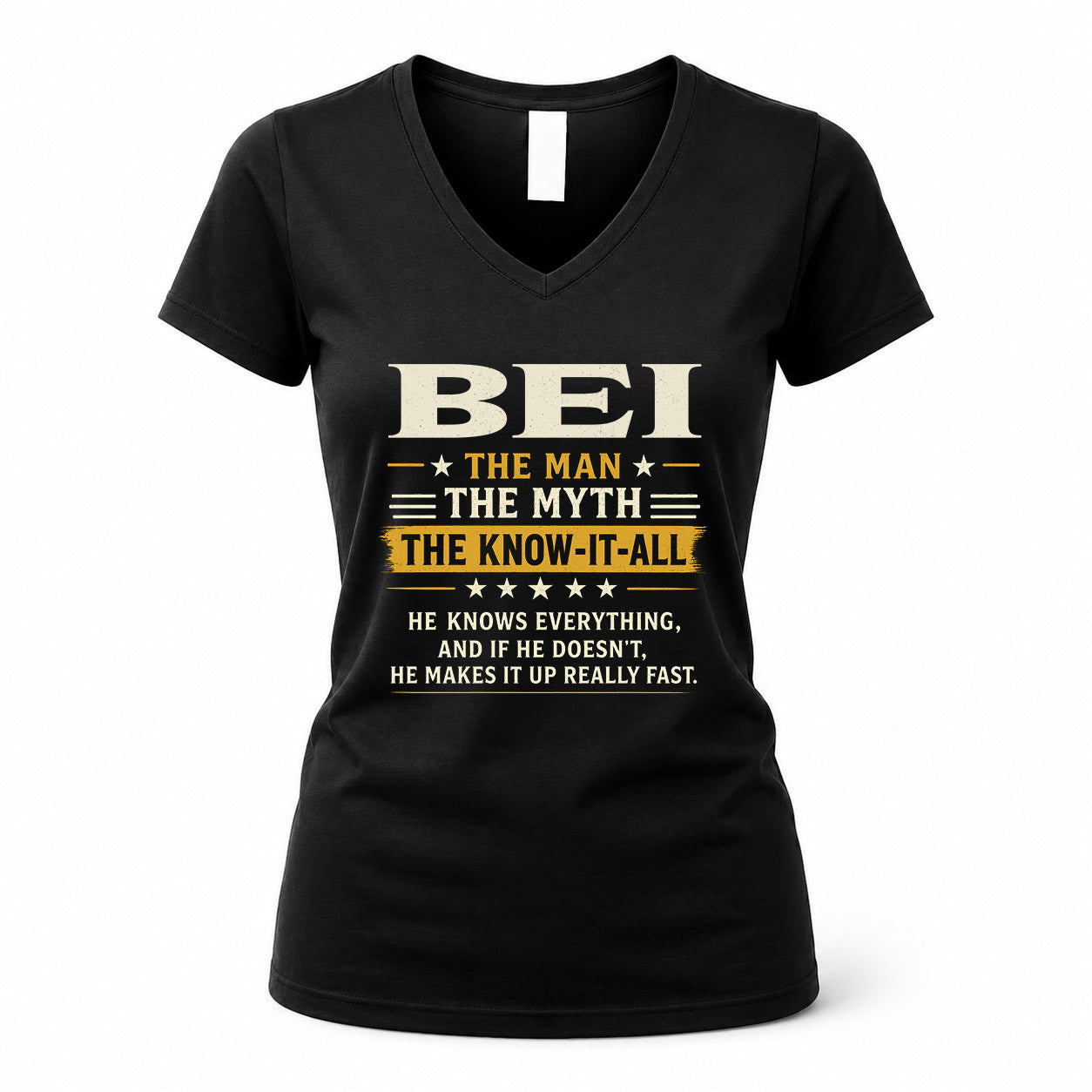 BEI TM90-K04-125 - NAME Legendary Know-It-All Personalized Funny Shirt