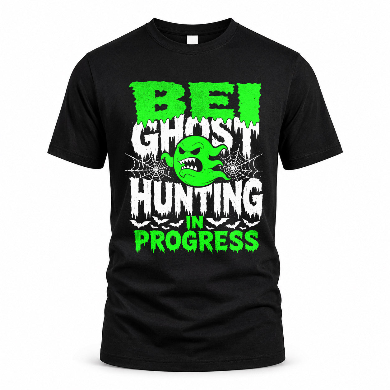 BEI HW22-K06-109 - NAME Ghost Hunting In Progress Personalized Halloween Shirt