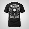 BELINDA P01-K24-229 – Personalized Skull Graphic Apparel “I Am NAME I May Not Be Perfect But I Am Limited Edition”