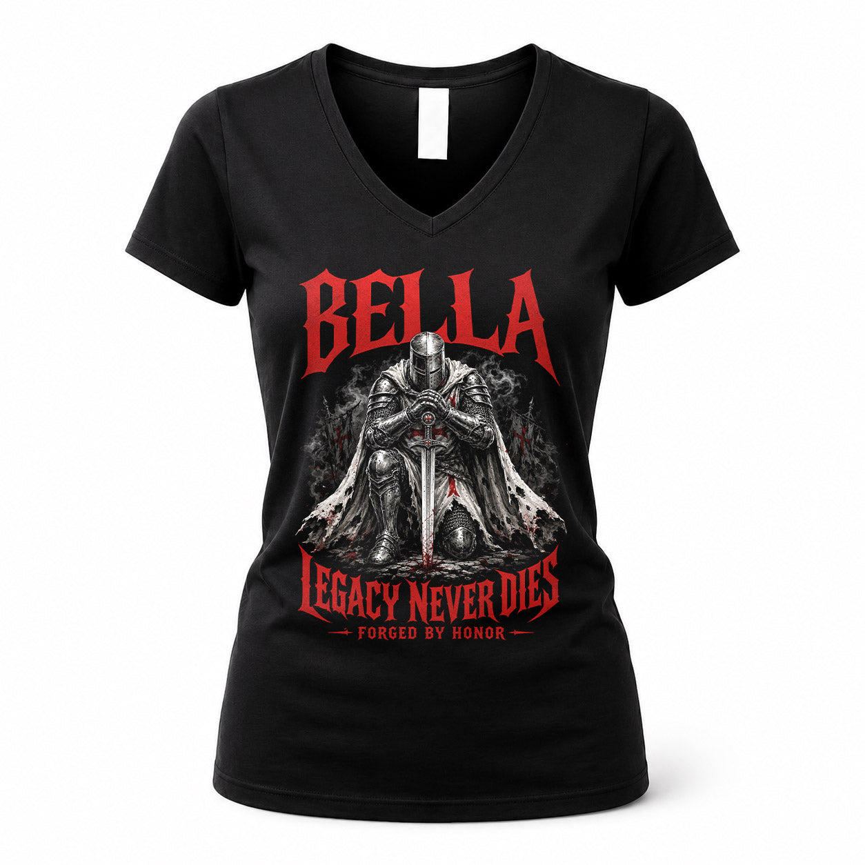 BELLA HS90-K04-109 - NAME Legacy Never Dies Forged By Honor Personalized Knight