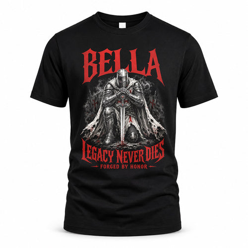 BELLA HS90-K04-109 - NAME Legacy Never Dies Forged By Honor Personalized Knight