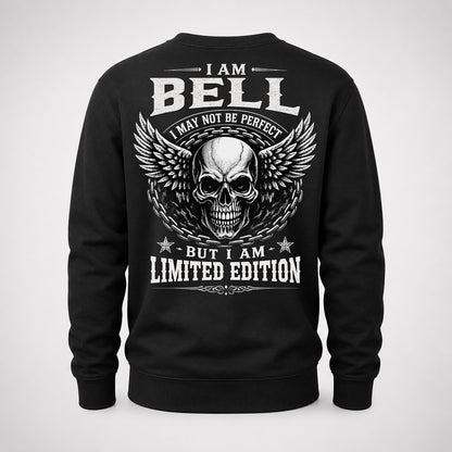 BELL P01-K24-229 – Personalized Skull Graphic Apparel “I Am NAME I May Not Be Perfect But I Am Limited Edition”