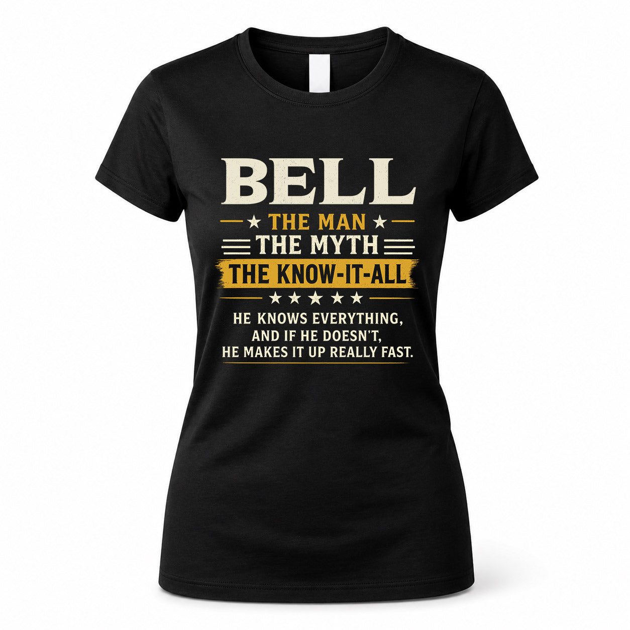 BELL TM90-K04-125 - NAME Legendary Know-It-All Personalized Funny Shirt