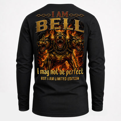 BELL MP88-F2-168–Personalized Bold Quote Apparel “I Am NAME I May Not Be Perfect But I Am Limited Edition