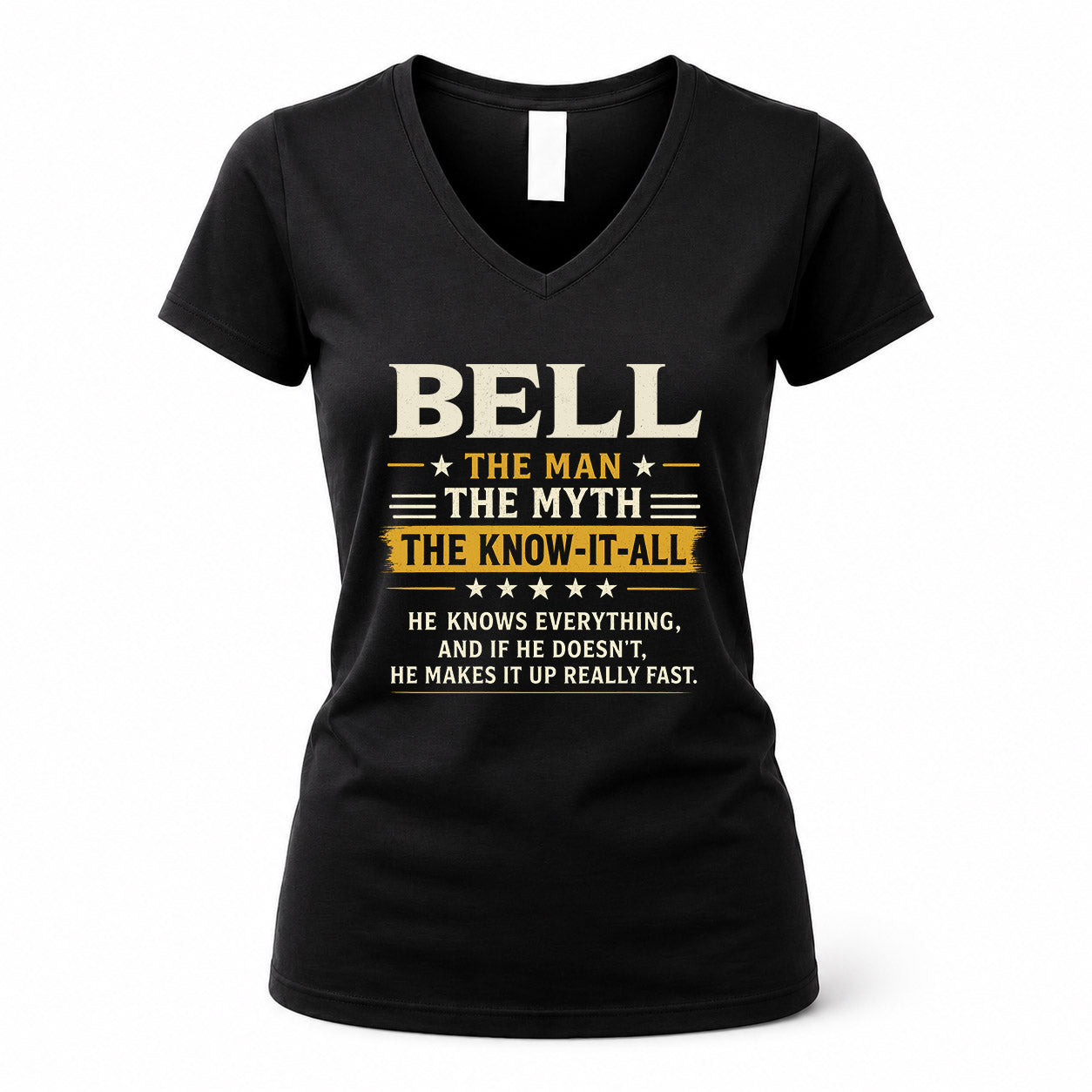 BELL TM90-K04-125 - NAME Legendary Know-It-All Personalized Funny Shirt