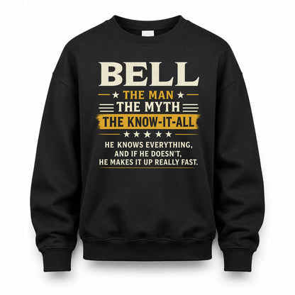 BELL TM90-K04-125 - NAME Legendary Know-It-All Personalized Funny Shirt