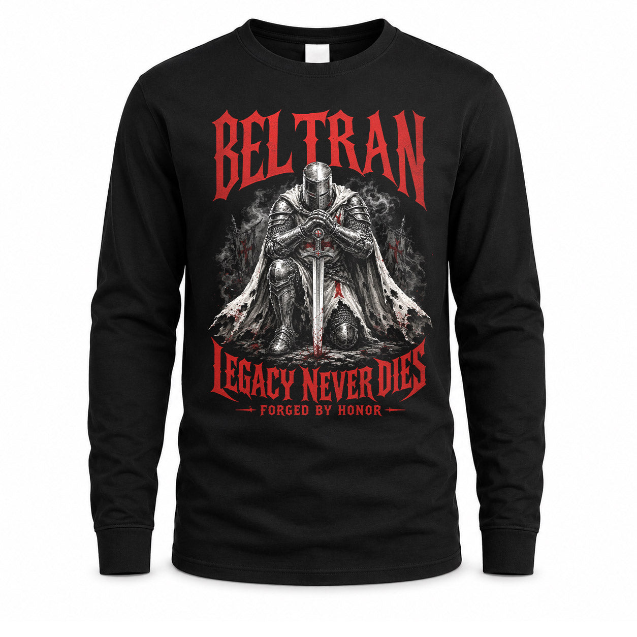 BELTRAN HS90-K04-109 - NAME Legacy Never Dies Forged By Honor Personalized Knight