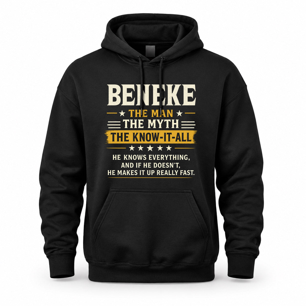 BENEKE TM90-K04-125 - NAME Legendary Know-It-All Personalized Funny Shirt