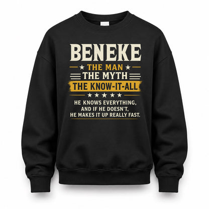 BENEKE TM90-K04-125 - NAME Legendary Know-It-All Personalized Funny Shirt