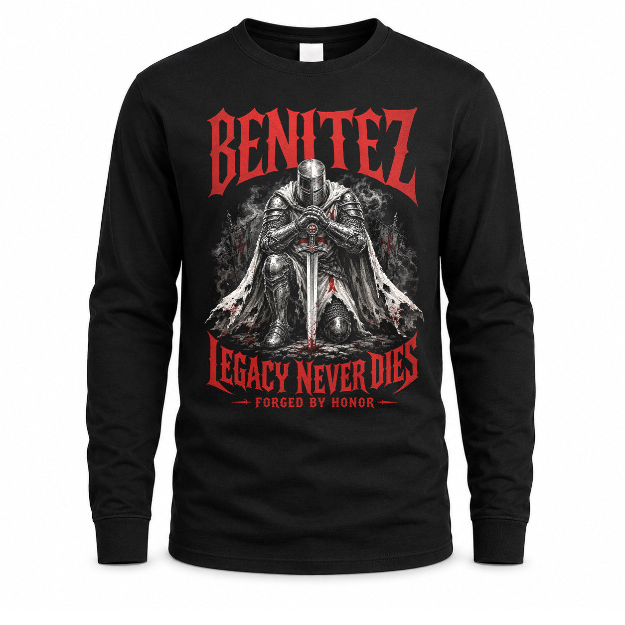 BENITEZ HS90-K04-109 - NAME Legacy Never Dies Forged By Honor Personalized Knight