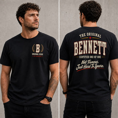 BENNETT W68-F2-168 – Personalized Original Issue Apparel “The Original NAME Certified One-of-One"