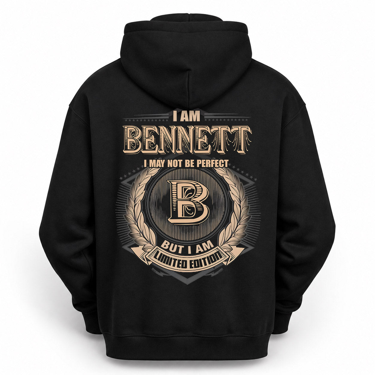 BENNETT PH55-T25-Personalized Name Quote Apparel “I Am NAME May Not Be Perfect But I Am Limited Edition”