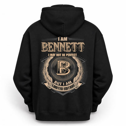 BENNETT PH55-T25-Personalized Name Quote Apparel “I Am NAME May Not Be Perfect But I Am Limited Edition”