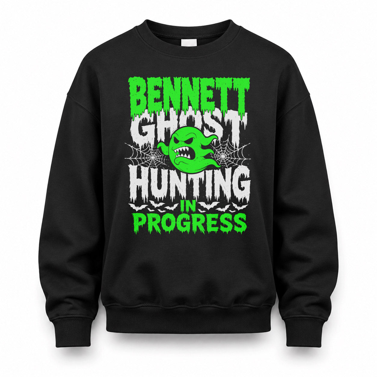 BENNETT HW22-K06-109 - NAME Ghost Hunting In Progress Personalized Halloween Shirt