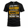 BENNETT TP22-K11-109 - Personalized Funny Quote Apparel “If At First You Don’t Succeed, Try Doing What WANG Told You To Do The First Time”