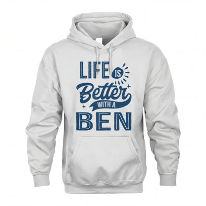 BEN HH88-K2–Personalized Name Quote T-Shirt Life Is Better With Unisex Gift